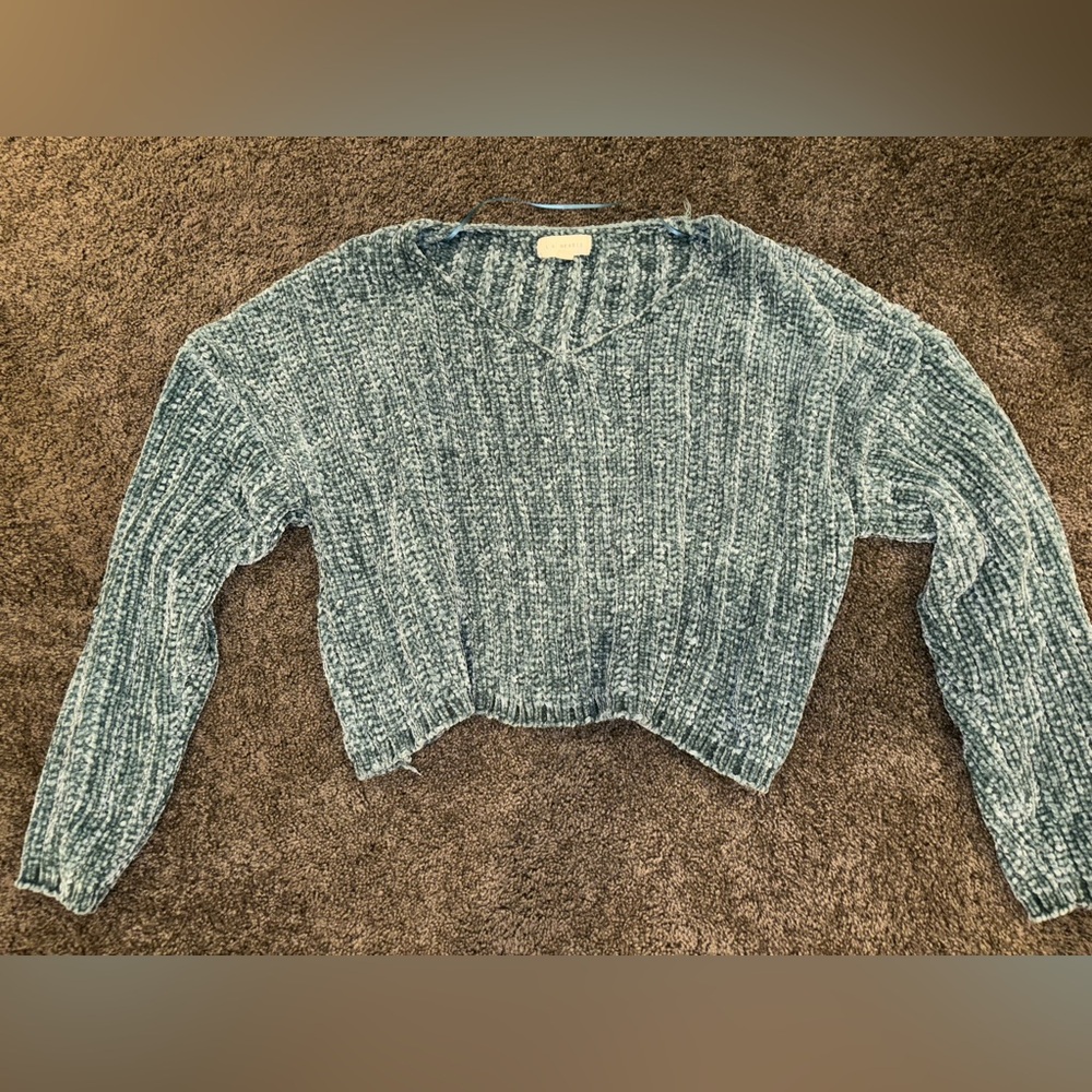 L.A. hearts blue cropped sweater size M